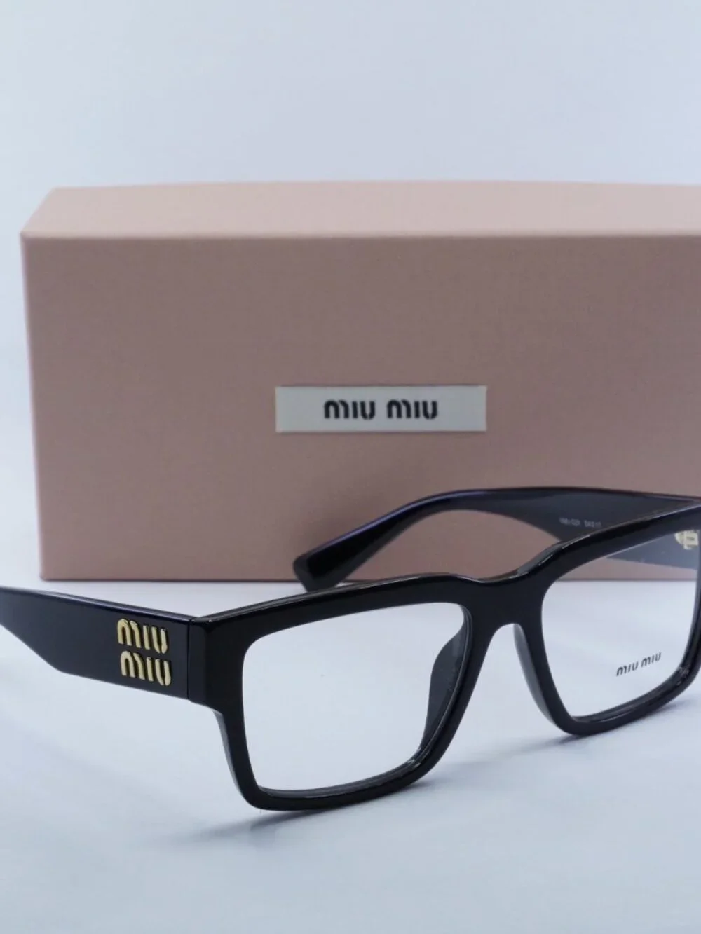 Miu Miu MU02XV 1AB1O1 Rectangle Eyeglasses – Black 54mm